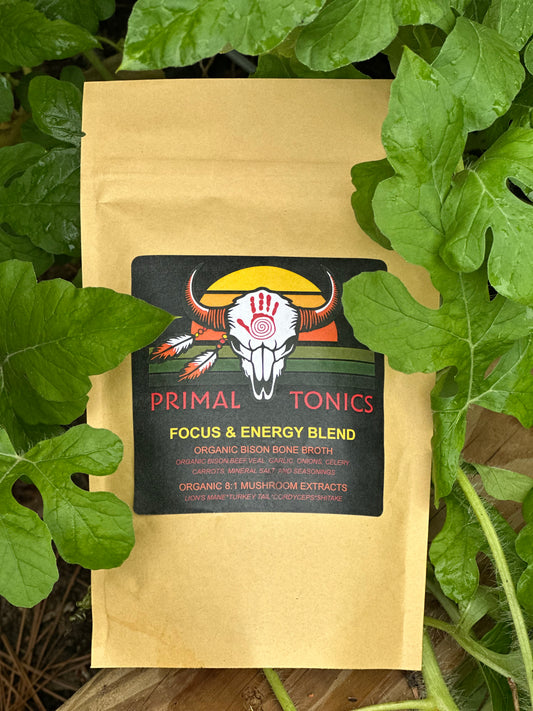 Focus & Energy Blend: Organic Dehydrated Bone Broth with Organic 8:1 Mushroom Extracts