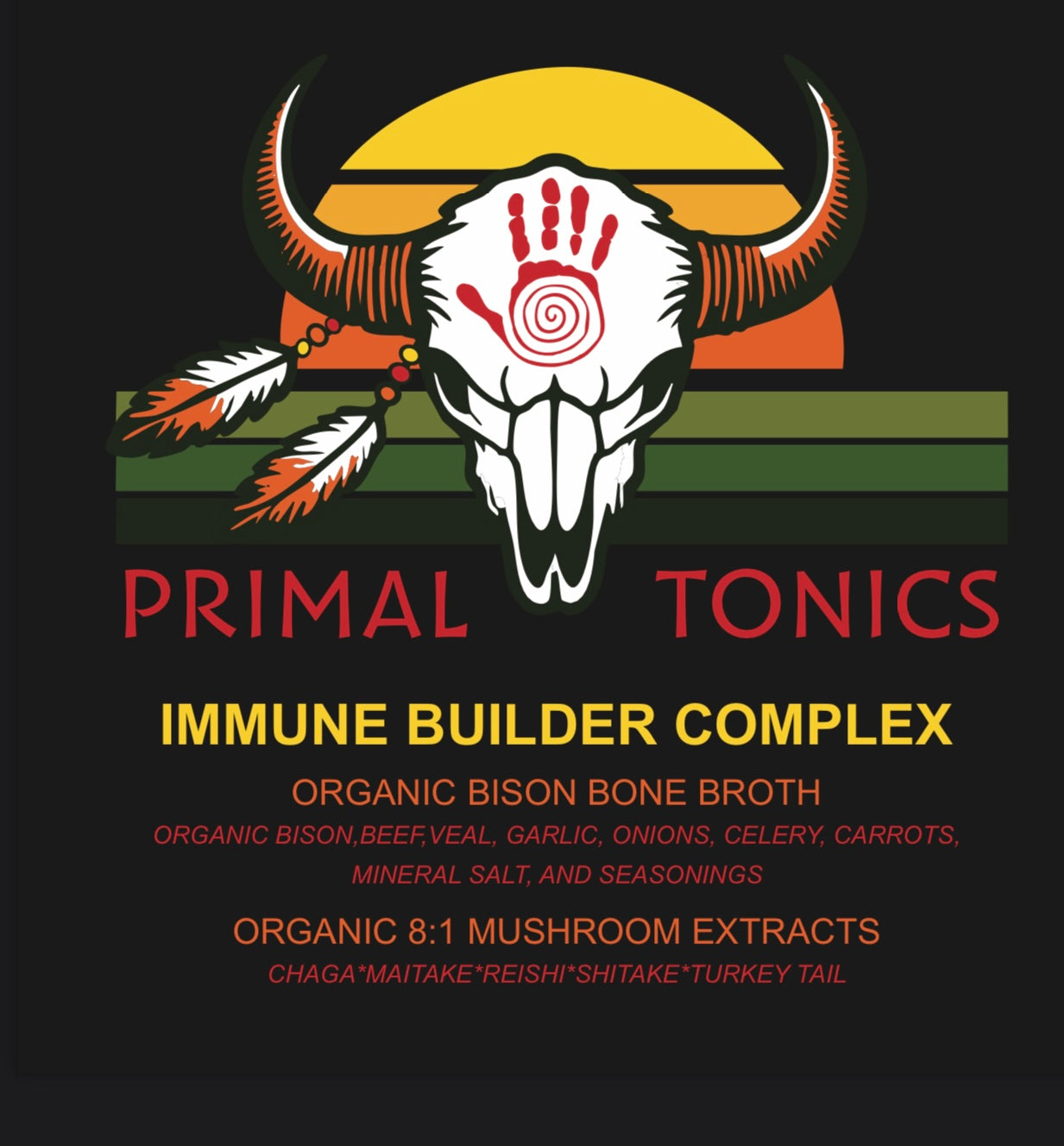 Immune Builder Complex : Organic Dehydrated Bone Broth with 8:1 Mushroom Extracts