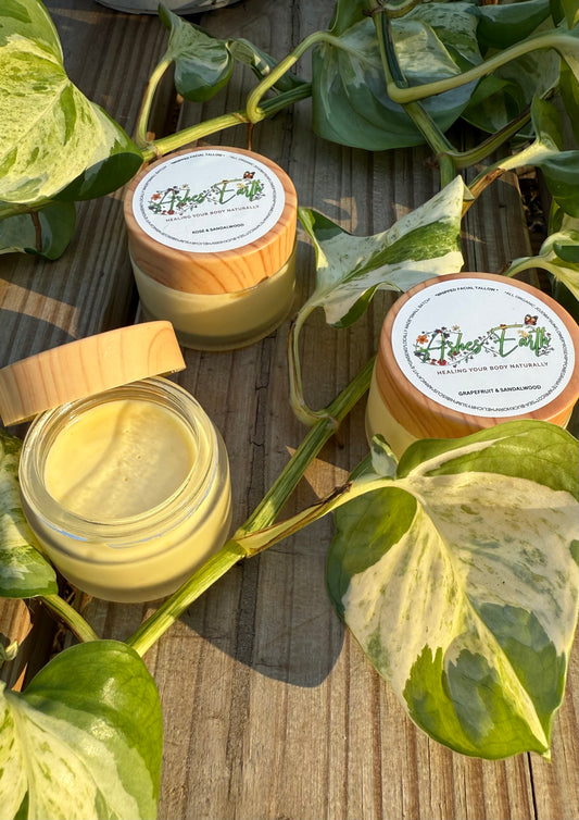Organic Tallow Facial Cream : Rose and Sandalwood
