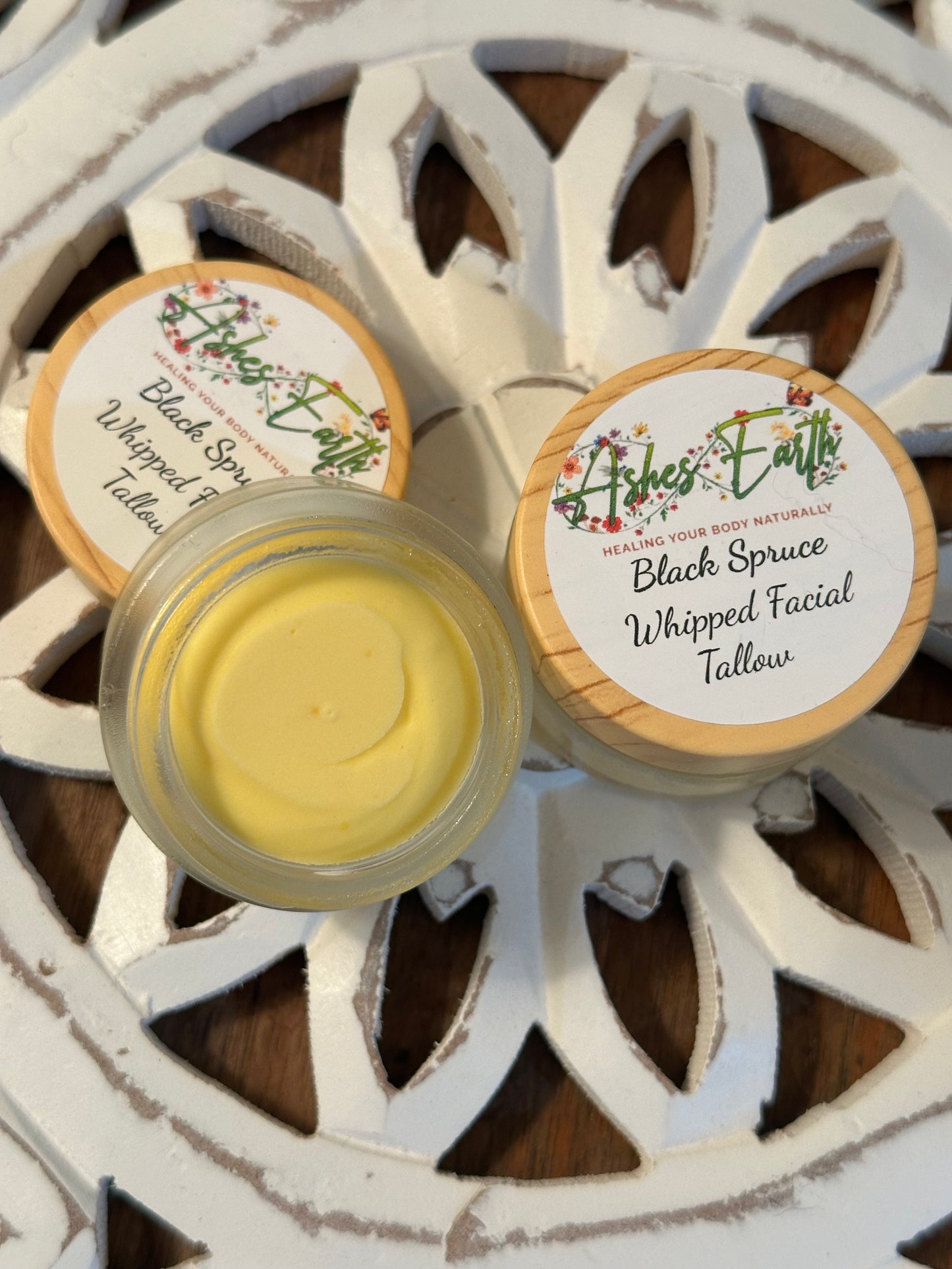 Organic Suet Tallow Facial Cream : Black Spruce: 1oz