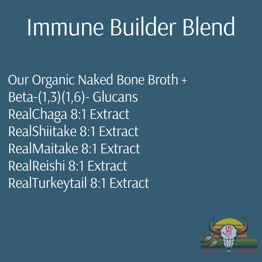 Immune Builder Complex : Organic Dehydrated Bone Broth with 8:1 Mushroom Extracts