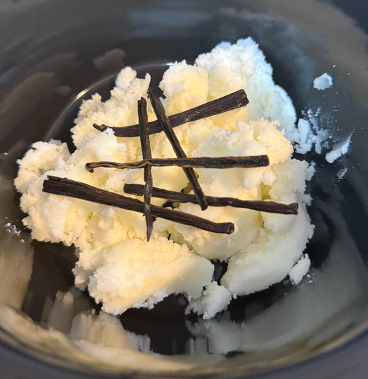 4oz Organic Vanilla Infused Suet Tallow Body Butter